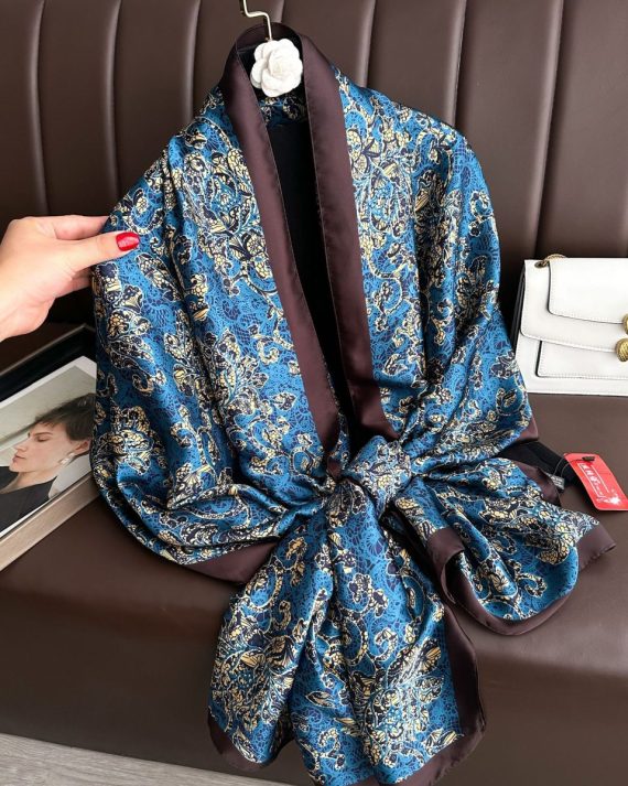 Iceberg Blue Printed Scarf by Bandano Pakistan