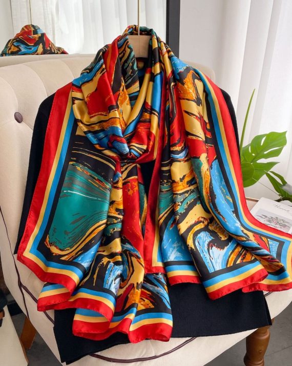 Jellyfish Red Printed Scarf by Bandano Pakistan