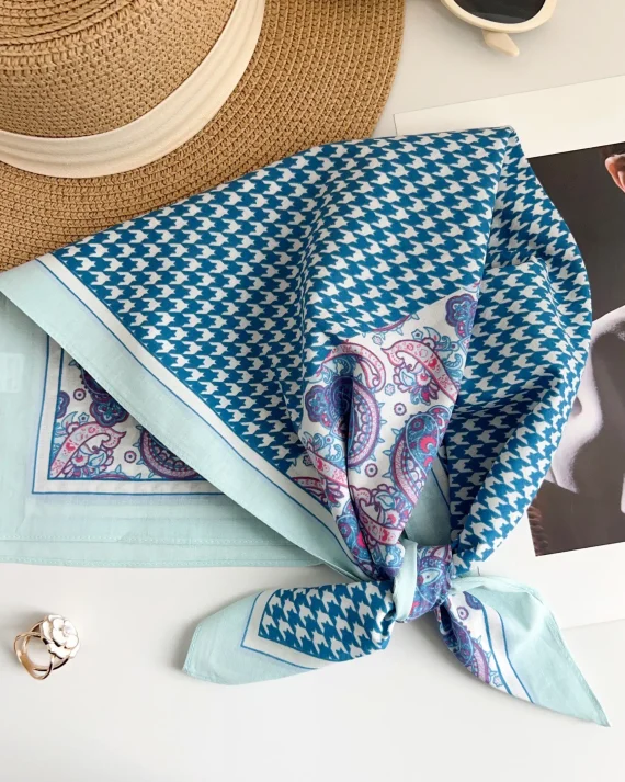 Languid Ocean Blue Printed Bandana by Bandano Pakistan