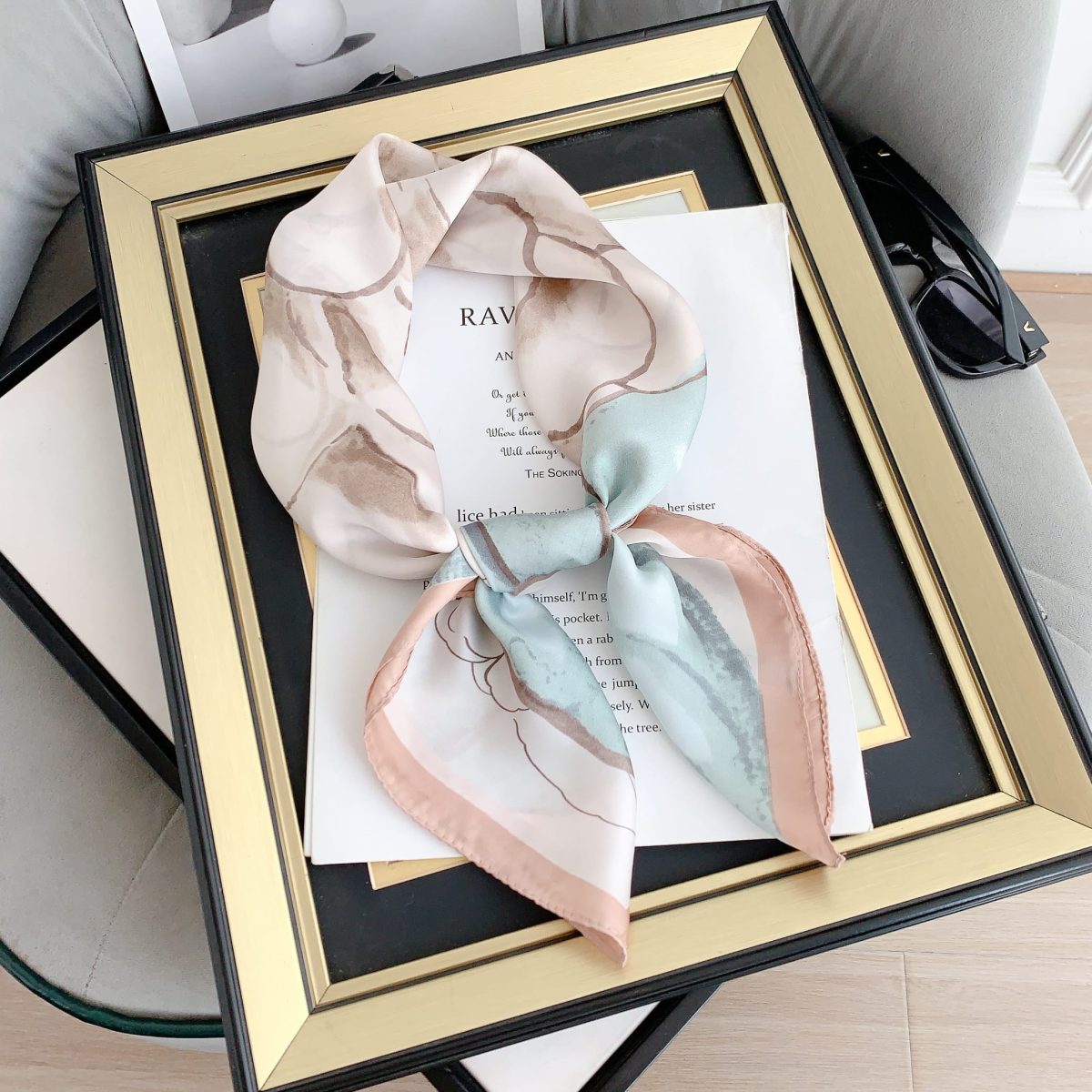 Linen Pink Hair Scarf by Bandano Pakistan