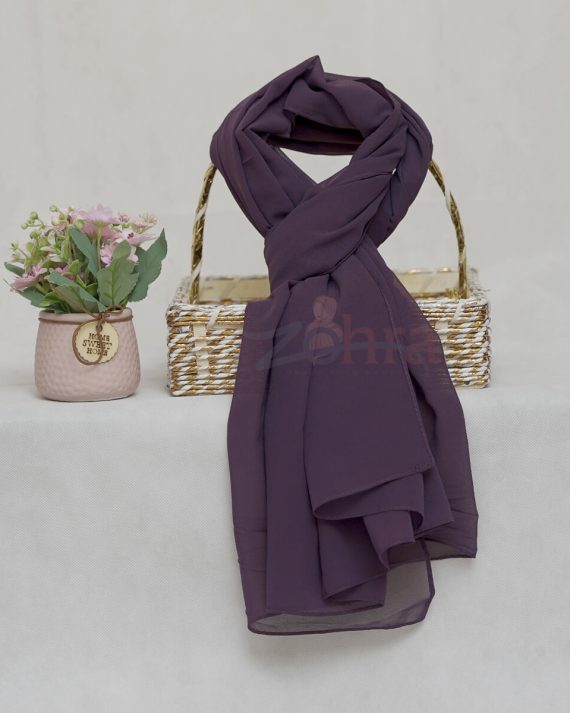 Georgette Chiffon – Magenta Matterhorn Hijab by Bandano Pakistan