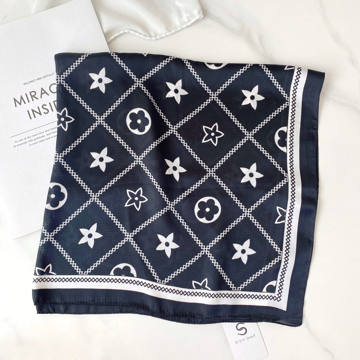 Mirage Hair Scarf - worn styling