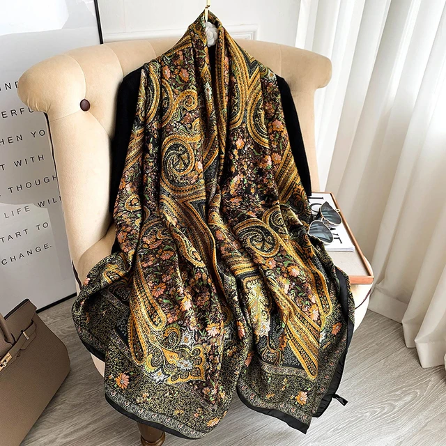 Cereal Brown Printed Scarf by Bandano Pakistan