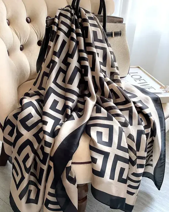 Fungi Black Printed Scarf by Bandano Pakistan