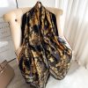 Narcissus Gold Printed Scarf by Bandano Pakistan