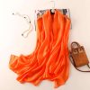 Rich Orange Silk Scarf by Bandano Pakistan
