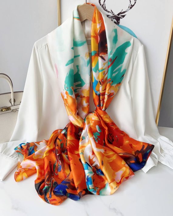 Fruit Orange Printed Scarf by Bandano Pakistan