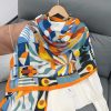 Parede En Orange Printed Scarf by Bandano Pakistan