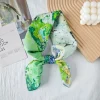 Parrot Green Cotton Silk Bandana by Bandano Pakistan