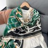 Pea Green Printed Scarf by Bandano Pakistan