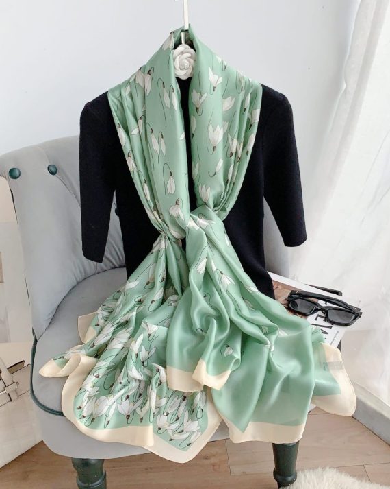 Lake Green Printed Scarf by Bandano Pakistan