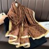 Pecan Brown Printed Scarf by Bandano Pakistan