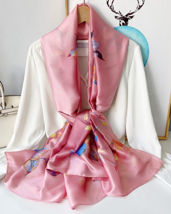 Pink Daisy Printed Scarf by Bandano Pakistan