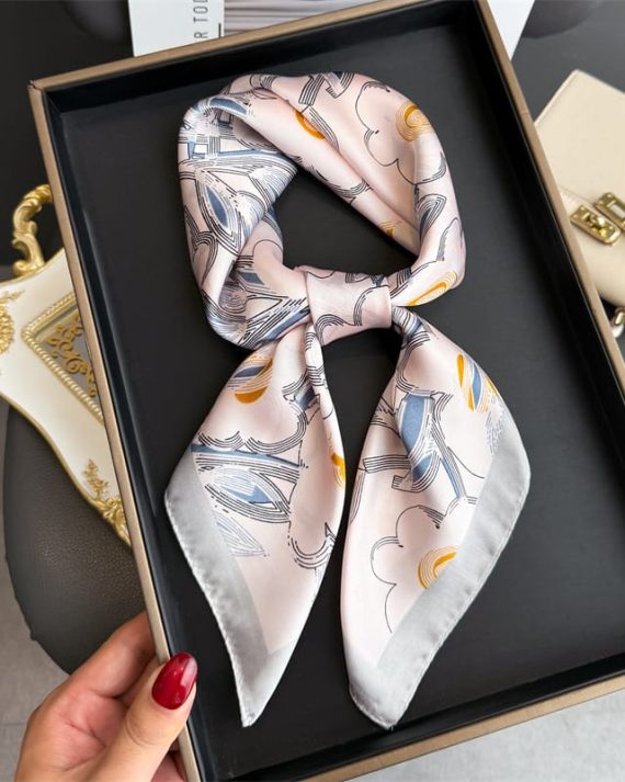 Pinkish Creme Hair Scarf by Bandano Pakistan