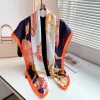 Portland Orange Square Scarf by Bandano Pakistan