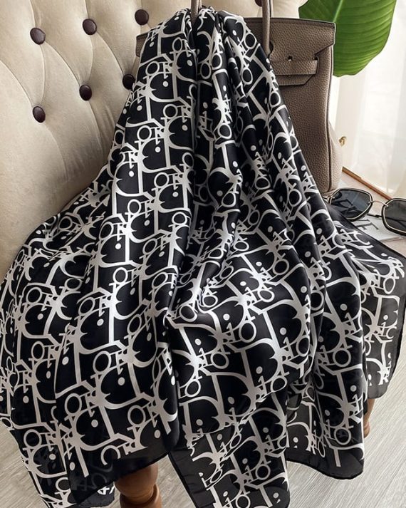 Raisin Black Printed Scarf by Bandano Pakistan