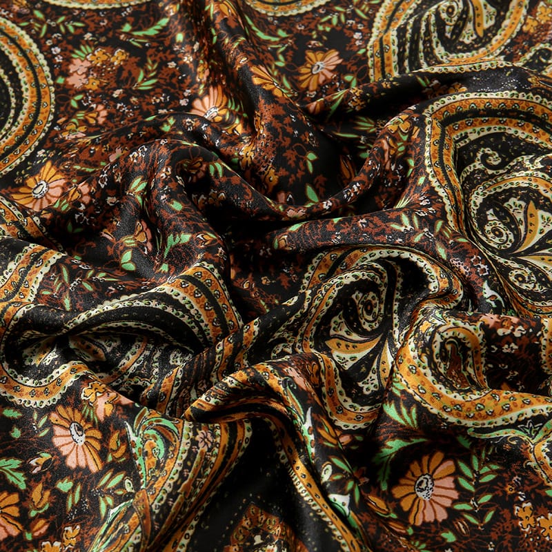 Ranger Brown Printed Scarf - folded detail