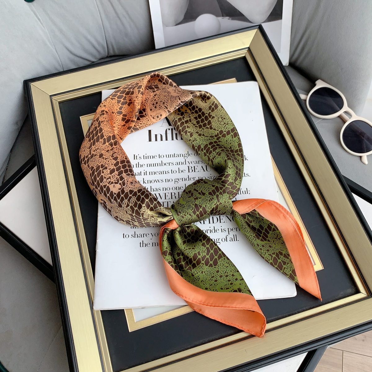 Reddish Orange Hair Scarf by Bandano Pakistan