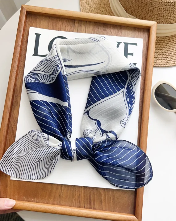 Royal Blue Hair Scarf by Bandano Pakistan