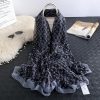 Floral Quartz Chiffon Georgette Scarf by Bandano Pakistan