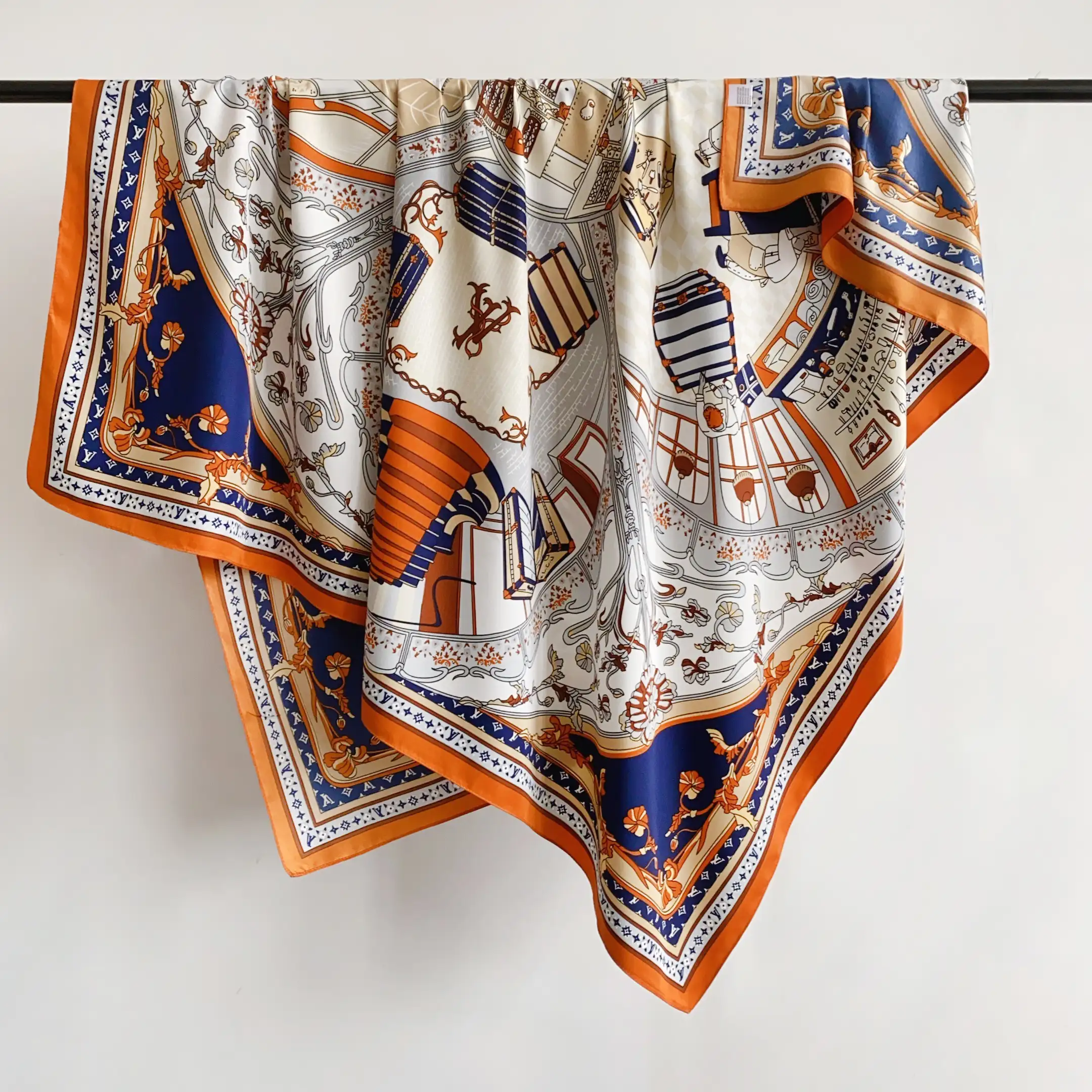 Rosewell Blue Square Scarf by Bandano Pakistan