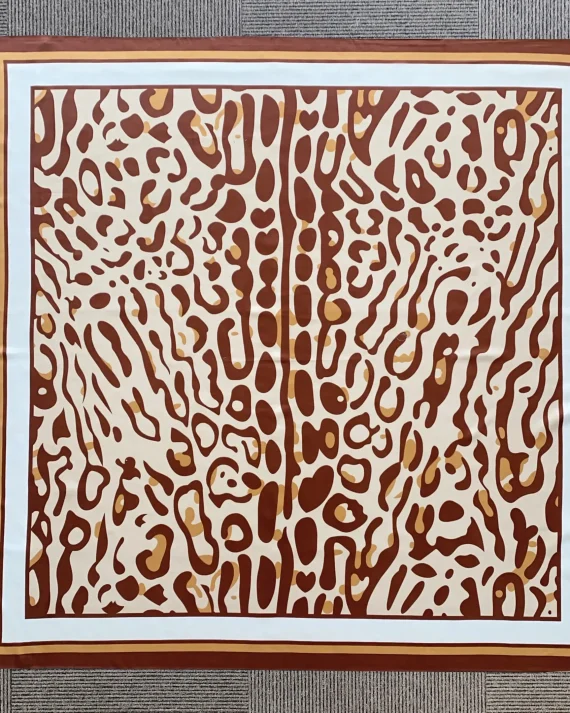 Ruddy Brown Square Scarf by Bandano Pakistan