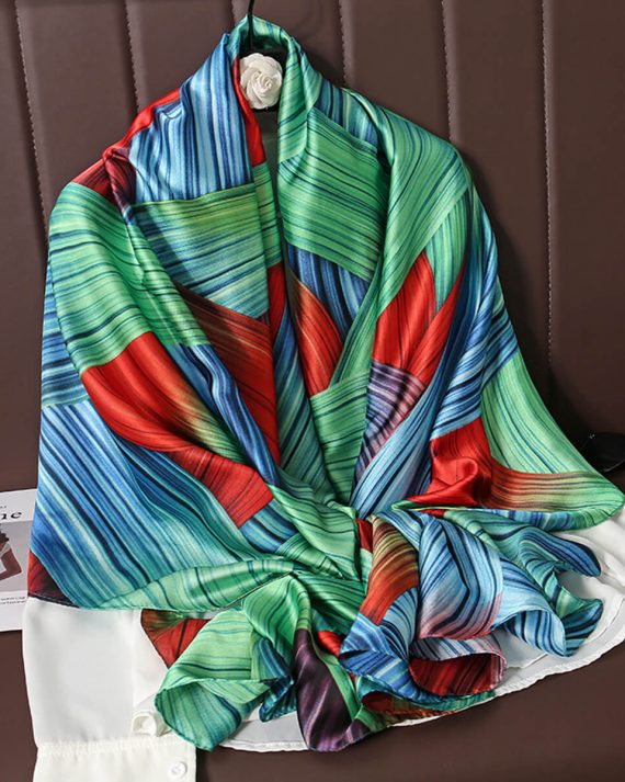 Kelp Green Printed Scarf by Bandano Pakistan