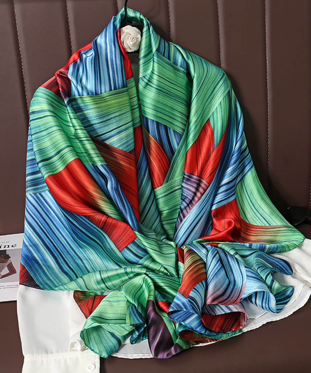 Kelp Green Printed Scarf by Bandano Pakistan