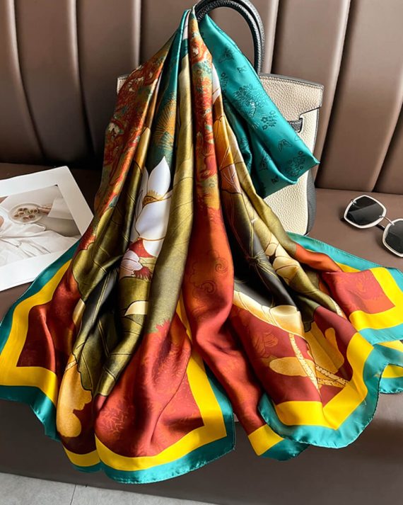 Gem Blue Printed Scarf by Bandano Pakistan
