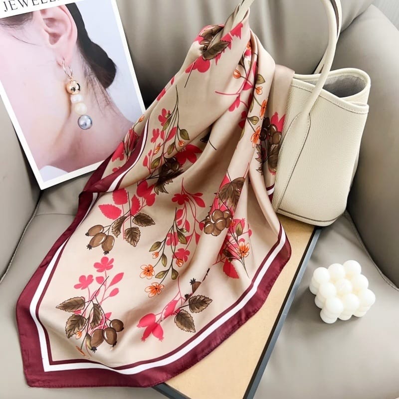 Plush Maroon Hair Scarf by Bandano Pakistan