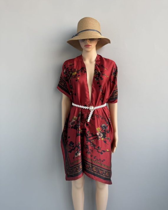 Bright Burgundy Wedding Scarf by Bandano Pakistan